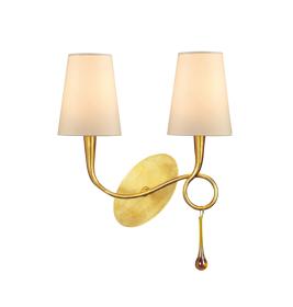 M0547  Paola Gold Wall Lamp 2 Light